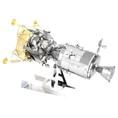 Fascinations MMS168 Metal Earth Metallbausätze - NASA Raumfahrt Apollo CSM + LM, lasergeschnittener 3D-Konstruktionsbausatz, 3D Metall Puzzle, DIY Modellbausatz mit 3.5 Metallplatinen, ab 14 Jahre