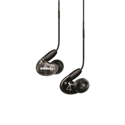 Shure AONIC 4 kabelgebundene Sound Isolating Ohrhörer, detailreicher Klang, Zweifach-Hybrid-Treiber, In-Ear, abnehmbares Kabel, hochwertig und robust, kompatibel mit Apple und Android-Geräten -Schwarz