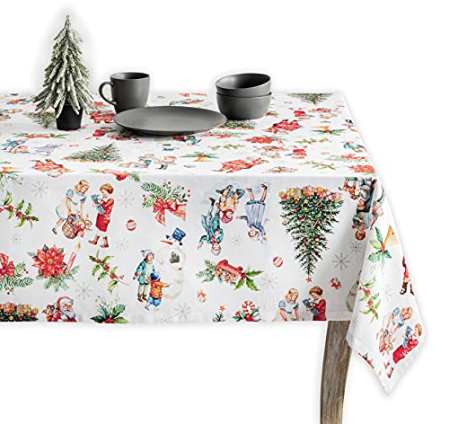 Maison d' Hermine Chromo Tischdecke aus 100 % Baumwolle für Küche, Esszimmer, Tischdekoration, Partys, Hochzeiten, Erntedankfest, Weihnachten (rechteckig, 140 cm x 230 cm)