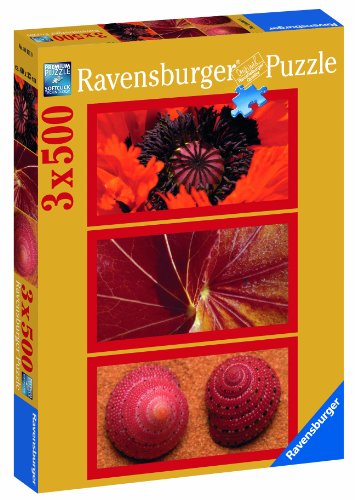 Ravensburger 16284 - Naturimpressionen in rot - 3 x 500 Teile Puzzle