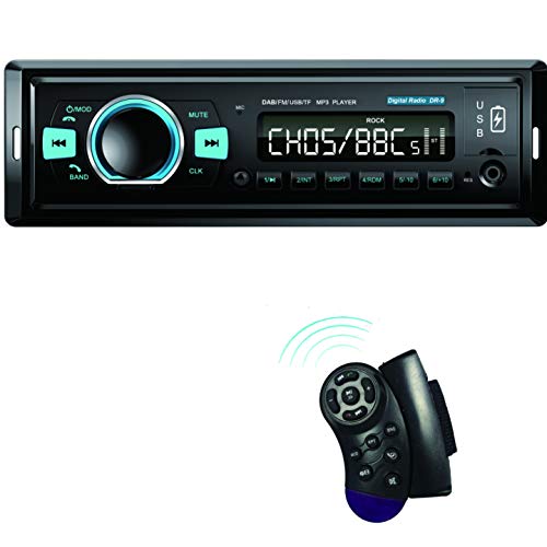 M.I.C.DR-9 : DAB+ Autoradio mit Bluetooth Music Freisprecheinrichtung I FM Radio I 1A Smartphone Ladefunktion I microSD USB AUX IN (ipod) I integriert mikrofon I Lenkrad Fernbedienung I 1 DIN mp3 WAV