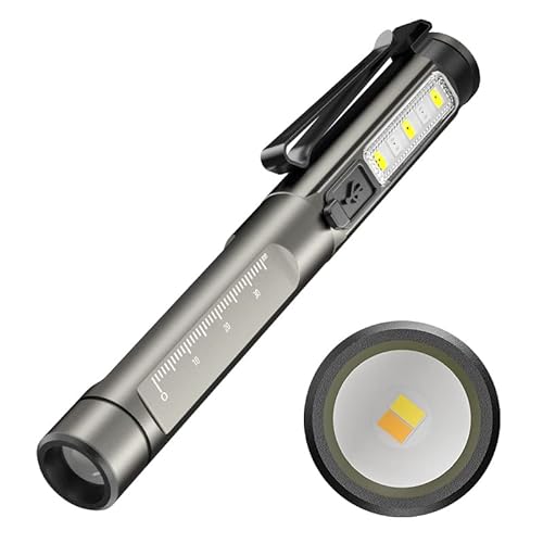 Diagnostisches medizinisches Penlight,wiederaufladbare Stift Taschenlampe Licht, wiederverwendbare LED-Penlight mit integrierter Batterie, Pupille Gauge für Arzt, Krankenschwester, Notfall