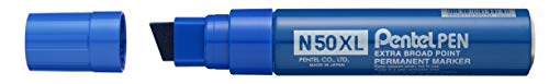 Pentel N50 X L Meißel Spitze Permanent Marker – Blau (6 Stück)