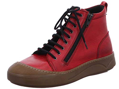 Gemini Damen Stiefeletten Stiefel Leder 031007-02, Größe:39 EU, Farbe:Rot