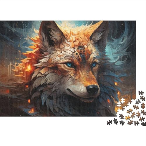 Wolf Erwachsene Spaß 1000 Teile Puzzle Heimdekoration Bildung Spiel Spielzeug Spielzeug Intellektuelles Spiel Entspannung und Intelligenz 1000 Stück (75x50cm)