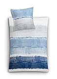 Kleine Wolke 6174773954 Mako-Satin Bettwäsche Long Beach, 155 x 220 cm, taubenblau