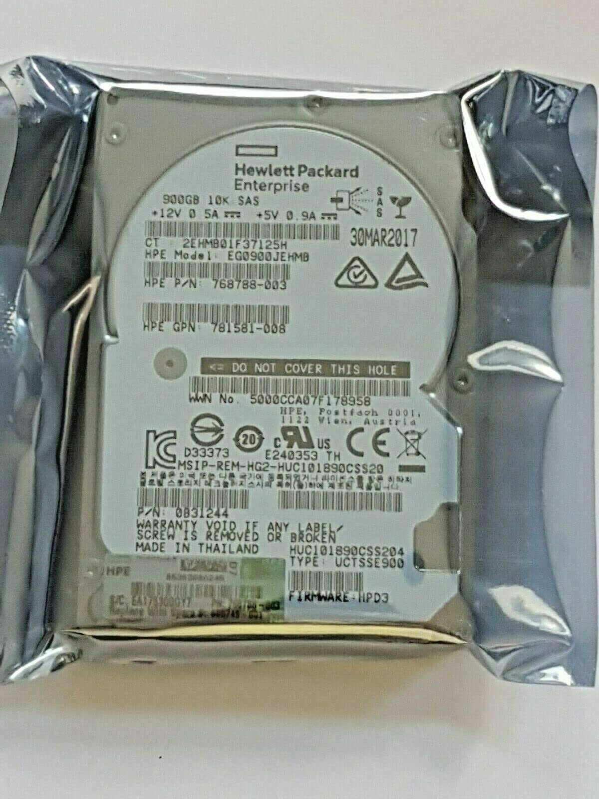 Festplatte 900 GB SAS EG0900JEHMB 10000 RPM HDD 2.5" Internal