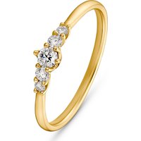 CHRIST Damen-Damenring 1 Diamant 50 Gelbgold 32016691