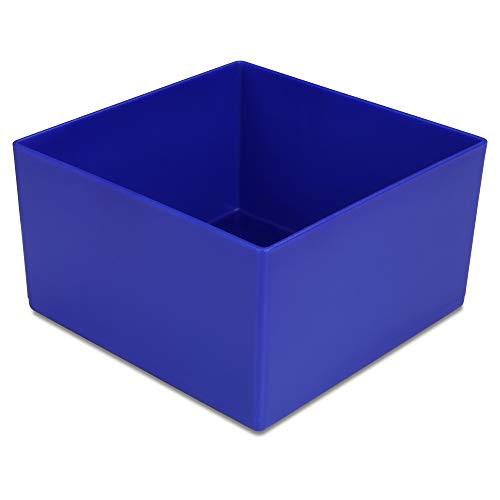 Kunststoff-Einsatzkasten/Lagerbehälter, blau 108x108x63 mm (LxBxH), 1 Packung = 25 Stück