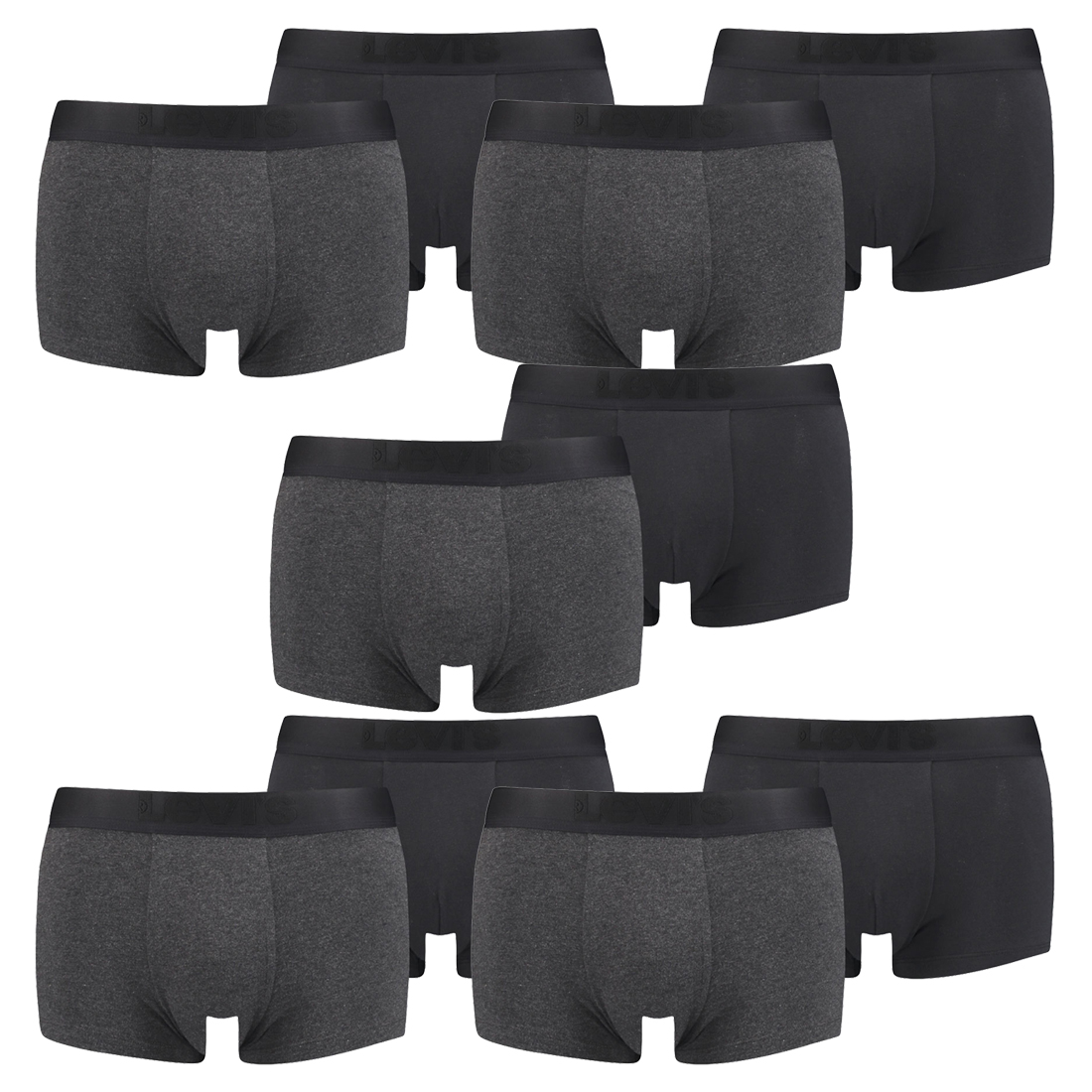 10er Pack Levis Herren Premium Trunk Boxer Shorts Unterhose Pant Unterwäsche