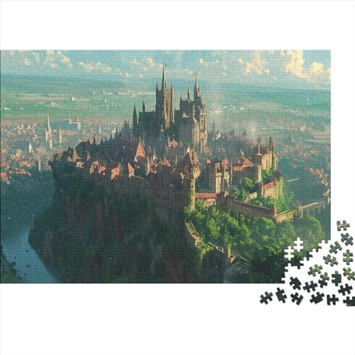 Schloss 1000 Teilefür Erwachsene TeensImpossible Puzzle Magisches Schloss Herausforderndes Home Dekoration Puzzle Einzigartiges Geschenk Holzspielzeug 1000pcs (75x50cm)