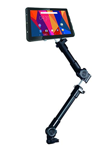 Infuu Holders KFZ universal Halterung für Tablet-PC 10-15 Zoll iPad Pro 12,9" Galaxy Note Pro XXL Netbook Kamera Auto LKW stabil Metall 002-P