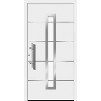 Aluminium-Haustür Moderno M420/P 110 x 210 cm Weiß Anschlag Links