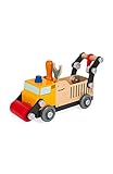 Janod - Brico'Kids Bauwagen aus Holz - Bauspielzeug - Entwicklung von Feinmotorik und Fantasie - FSC-zertifiziert - Ab 3 Jahren, J06470