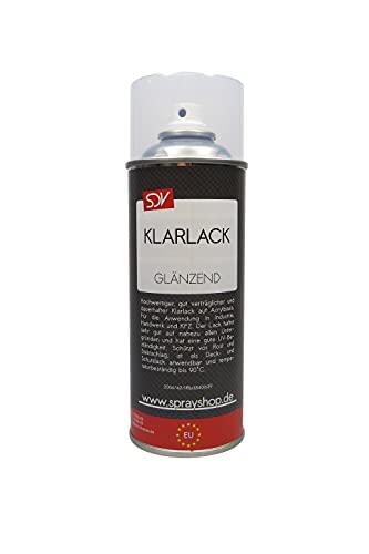 SDV Chemie Klarlack Spray glänzend 12x 400ml schnelltrocknend Acryl Sprühlack Autolack Felgen KFZ