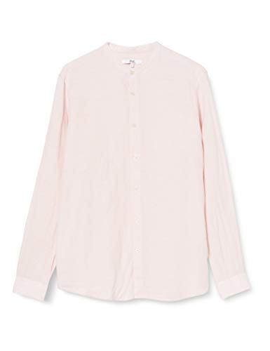 find. Long Sleeve Linen Shirt Herrenhemden, Pink, XXL