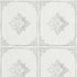 Bricoflor Vintage Tapete in Fliesenoptik Elegante Vlies Textiltapete mit Fliesen Design in Weiß Grau Textil Vliestapete in Kachel Optik für Esszimmer