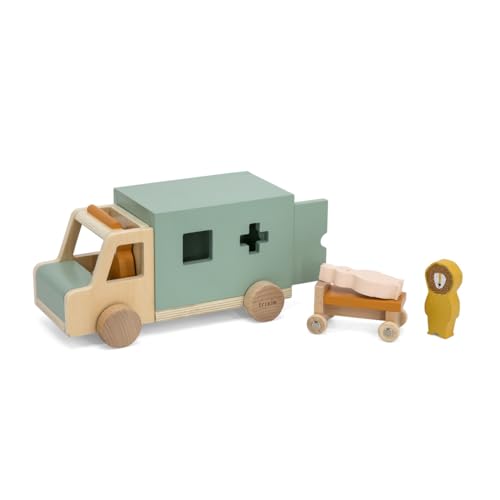 Trixie – Krankenwagen aus FSC-zertifiziertem Holz, Spielzeug für Kinder ab 18 Monaten