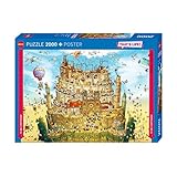 Heye High Above 2000 Teile Wimmelpuzzle, Yellow, 69 x 97 cm