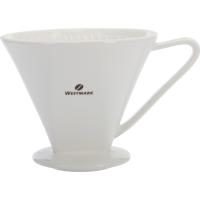 Westmark Porzellan-Kaffeefilter/Filterhalter, Filtergröße 6, Für bis zu 6 Tassen Kaffee, Brasilia, Porzellan, 24492260