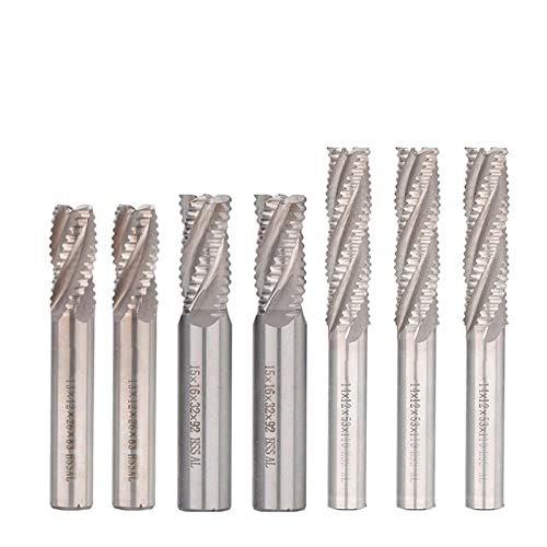 HSS Schruppfräser 1pc 4 Flöten 6-20mm CNC Fräser Bits Fräser für Aluminium Stahl Metall Schruppbearbeitungswerkzeuge-14xD12x53x110