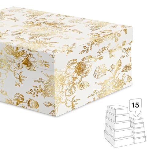 Set 15 goldene Boxen