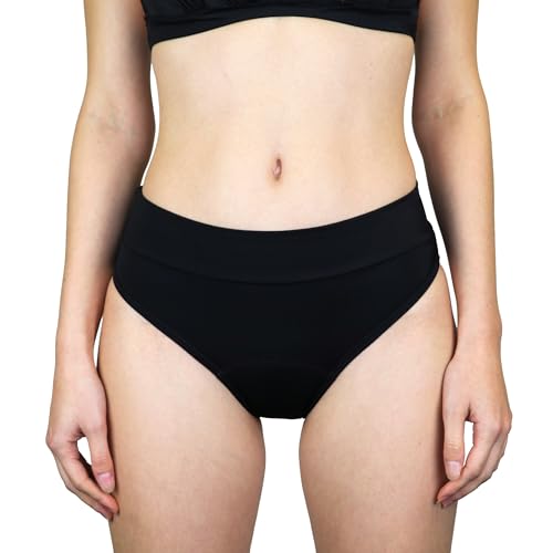 MYLILY® Perioden Bikinihosen für Damen | Perioden Bademode zum Schwimmen | Basic Slip Bikinihose | Period Swimwear | XL