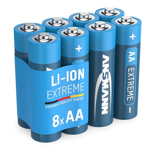ANSMANN Extreme Lithium Batterie AA Mignon 8er Spar-Pack - 1,5V, LR6 - hohe Kapazität, extrem leicht, 700% mehr Power als herkömmliche Wegwerfbatterien - Topleistung auch bei extremsten Temperaturen