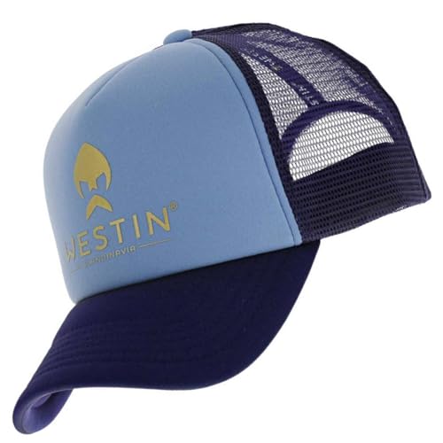 Westin Austin Trucker Cap Surf Blue - Angelcap für Raubfischangler, Schirmmütze für Angler, Angelmütze, Cappy, Basecap