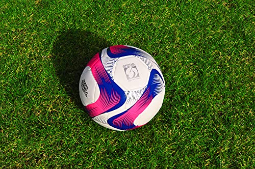 POWERSHOT Hochwertiger Fußball - Spiel- und Trainingsball - Größe und Farbe auswählbar ! (Rosa/Blau, G4-63 bis 66 cm)
