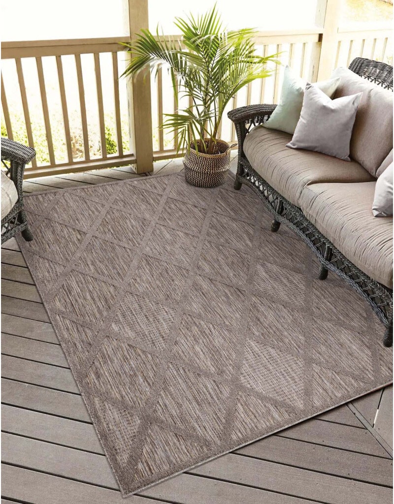 Carpet City Teppich "In-& Outdoorteppich Santorini 457, 3D-Effekt, Raute-Look", rechteckig