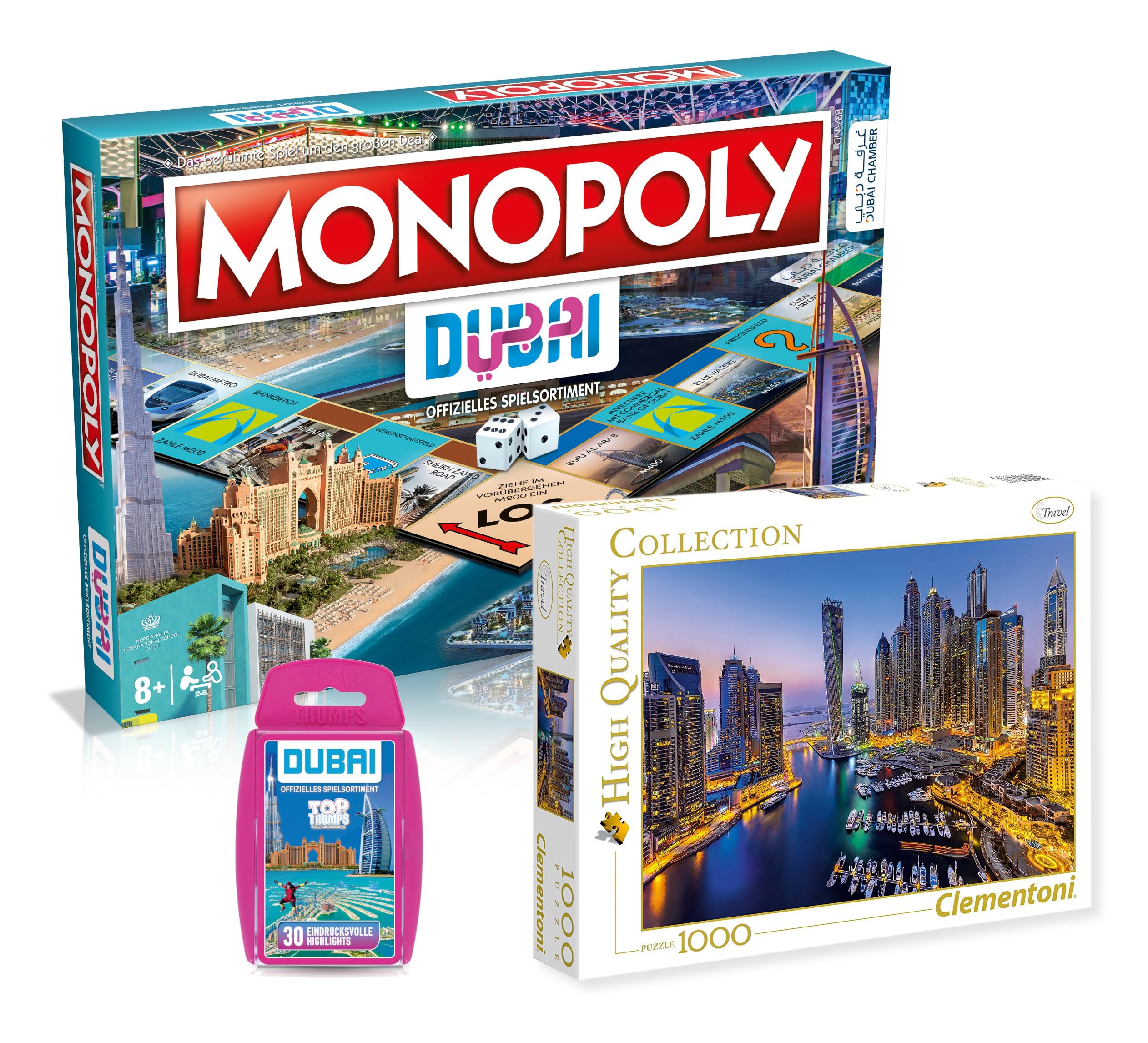 Monopoly - Dubai + Top Trumps & Puzzle (1000 Teile)