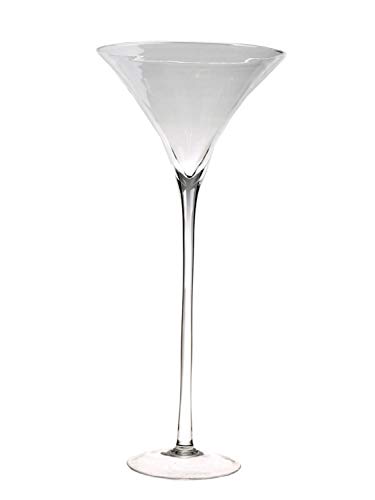 INNA-Glas XXL Cocktailglas SACHA AIR auf Standfuß, klar, 70cm, Ø31cm - Großes Martini Glas/Glasvase