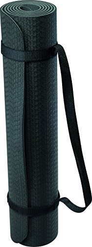 Deuser Erwachsene Yoga Matte TPE, schwarz/Grau, One Size