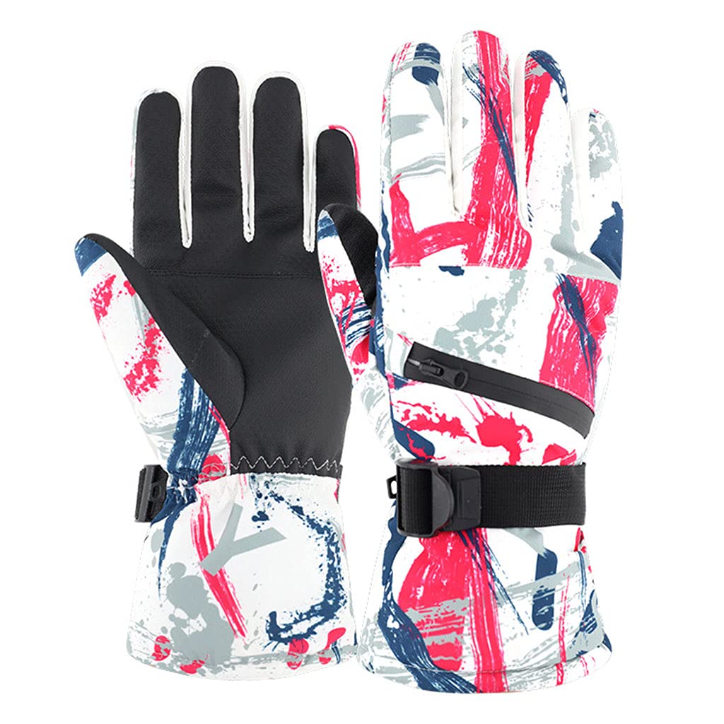 DSJMUY Thermo-Handschuhe,bis 30 Grad Celsius kältebeständig, Touchscreen-Handschuhe,Skihandschuhe,wasserdichte Handschuhe,Winterhandschuhe für Radfahren, Snowboarden,Wandern,Outdoor-Sport
