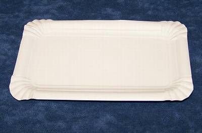 Gastro-Bedarf-Gutheil 1000 Stück Pappteller weiss 10 x 16 cm Kuchenteller kompostierbar
