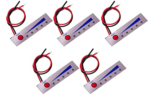 5 Stück Batteriekapazitätsanzeige Leistungspegelprüfer für 1S 4,2 V 18650 Li-Ion-Batterien