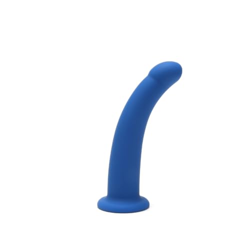 Me You Us - Unser Silikon 15,2 cm blau gebogener Pegging Dildo