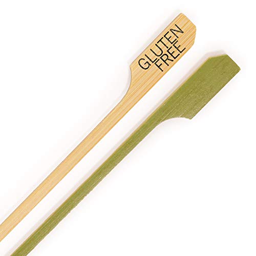 BambooMN - Glutenfreier Etiketten-Marker aus Bambus – 9 cm – 300 Stück