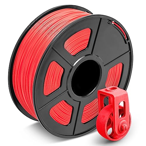 SUNLU ABS Filament 1.75 mm für den 3D-Drucker ABS 3D-Drucker Filamentgenauigkeit +/- 0.02 mm, Rot