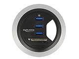 DeLOCK Kartenleser Tisch-Hub 3 Port USB 3.0