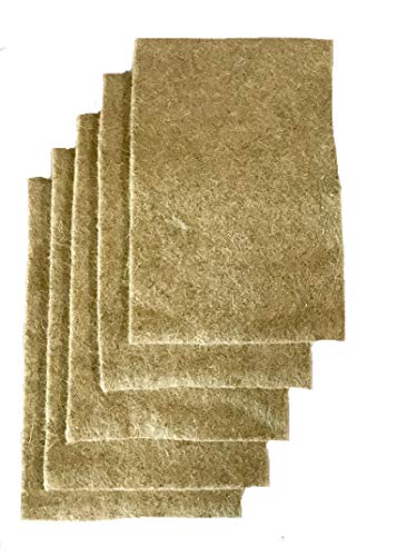 Nager-Teppich aus 100% Hanf, 60 x 40 cm ca. 5 mm dick, 5er Pack, (EUR 4,59 je Stück), Nagermatte, Hanfmatte geeignet als Käfig Bodenbedeckung für Nagetiere und Kleintiere, Nagerteppich