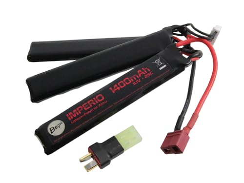 BEGADI 'Imperio' LiPo Akku 11,1V 1400mAh 25C 'Slim' Triple Stick mit Dean & Adapter auf Mini TAM