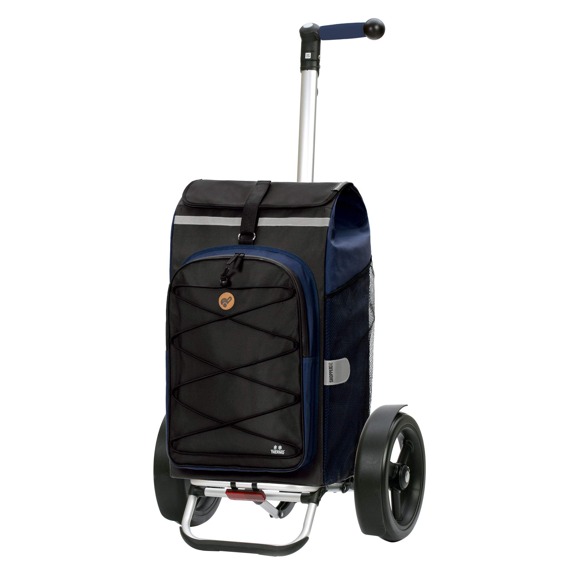 Andersen Einkaufstrolley - Tura Shopper Fado 2.0 blau 74 L Einkaufsroller,Freizeit,Thermo,XXL, Aluminium, Griff ergonomisch, klappbar,