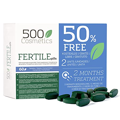 500Cosmetics Fertile – Natürliches Nahrungsergänzungsmittel zur Erhöhung der Fertilität, Qualität und Quantität der Spermien – Hergestellt in der EU - 30 Tabletten (2)