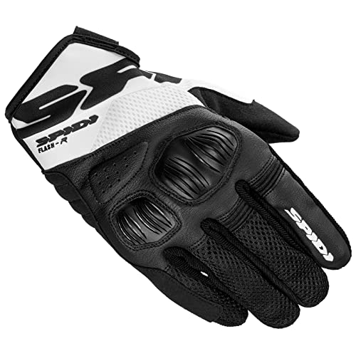 SPIDI Flash-R Evo Tex Handschuhe, Schwarz/Weiß, Größe 3XL
