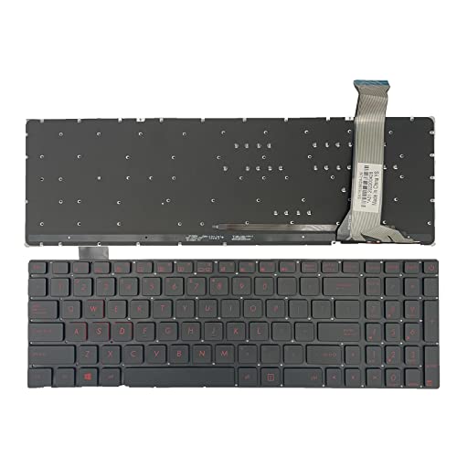 Laptop-Tastatur mit US-Layout für ASUS ROG GL552 GL552J GL552JX GL552V GL552VL GL552VX Schwarz