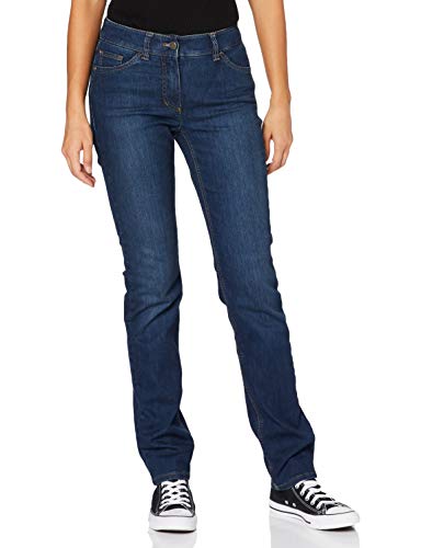 Gerry Weber Damen 5-Pocket Jeans Best4me Schlanke Passform Dark Blue Denim mit use 38