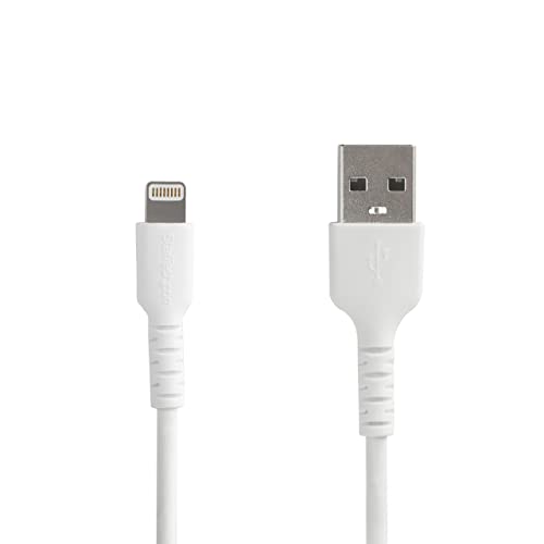Startech.Com Cavo USB a Lightning da 1 M, Con Forme Apple Mfi, Bianco, Fibre Dupont Kevlar