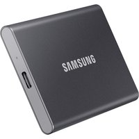Samsung Portable SSD T7 MU-PC1T0T - SSD - verschlüsselt - 1 TB - extern (tragbar) - PCs, Macs, Android-Geräte, Smart TVs - USB 3.2 Gen 2 (USB-C Steckverbinder) - 256-Bit-AES - Titan Gray